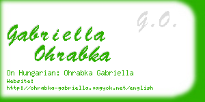 gabriella ohrabka business card